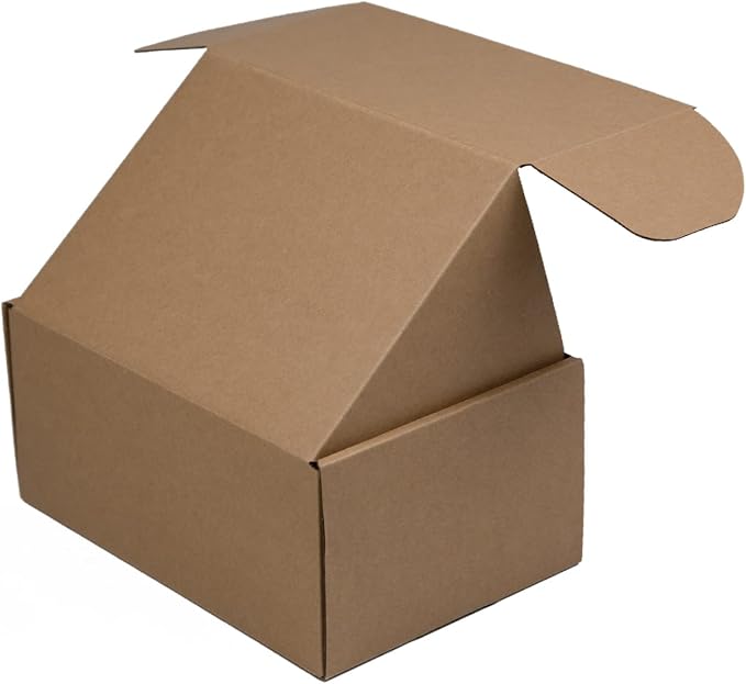 9x6x4 Inches Shipping Boxes Pack of 25, Brown Corrugated Cardboard Boxes for Small Bussiness