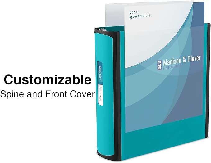 Staples Better Binder 2-Inch D-Ring View Binder, Reinforced Spine, Holds Up to 540 Sheets, Teal, for Office & School