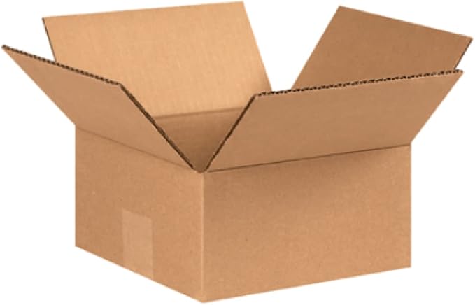 Secure Seal - 8x8x4 Pack of 100 Corrugated Cardboard Packing Shipping Mailing Moving Carton Boxes