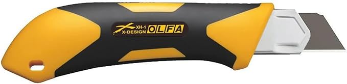 OLFA 25mm Extra Heavy-Duty Utility Knife (XH-1) - Multi-Purpose Custom Cutting Depth Utility Knife w/Reinforced Fiberglass Handle & Snap-Off Blade, Replacement Blades: Any OLFA 25mm Blade