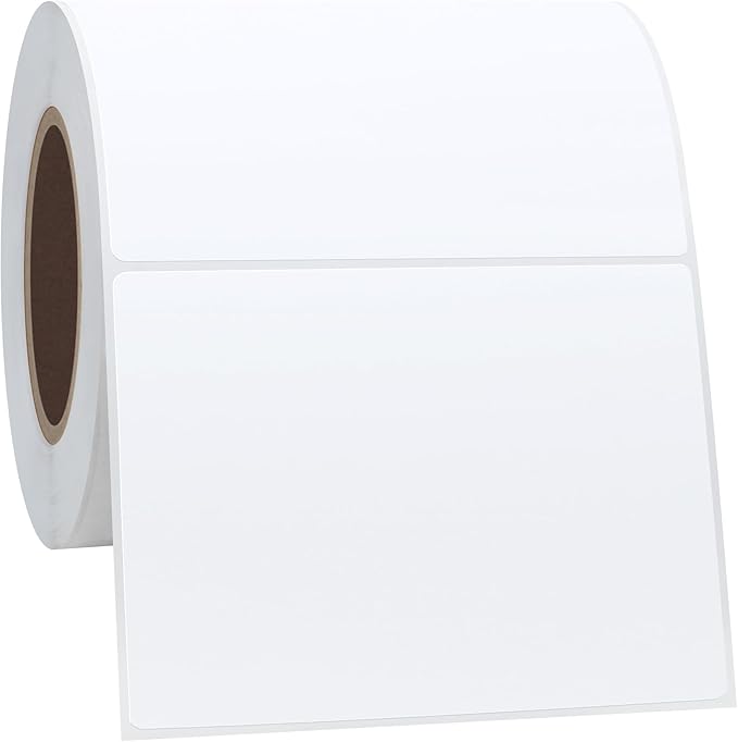 Hybsk 4x3 inch Direct Thermal Labels for Shipping, Barcodes, Address, Compatible with Rollo Label Printer & Zebra Desktop Printers (2 Roll White)