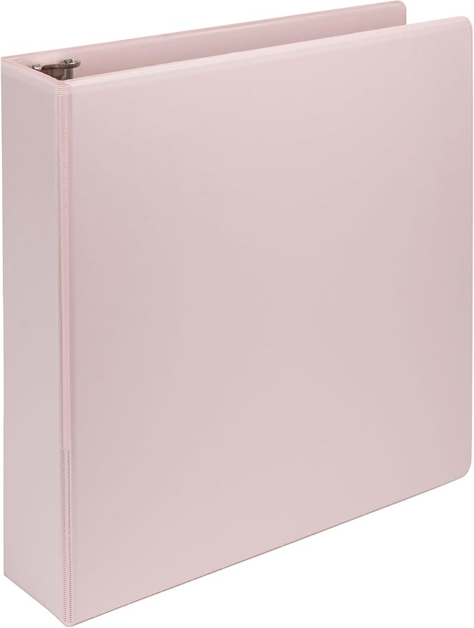 Samsill Plant-Based 2 Inch Durable D-Ring, View Binder, Eco-Friendly, USDA Certified Biobased, Single, Rose