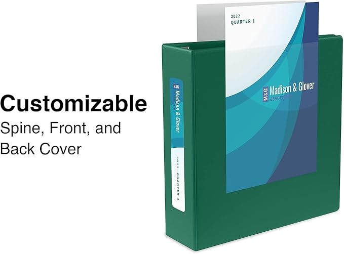 Staples Heavy‑Duty View Binder, 1.5" D‑Ring, Green, Reinforced Spine, Durable 3‑Ring Binder for School, Office & High‑Use Filing