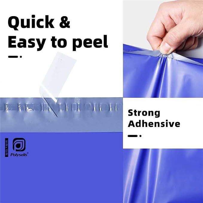 POLYSELLS 1000 pcs 10x13 Inches Purple Poly Mailers Shipping Envelopes, Strong Adhesive Sealing, Waterproof, and Tear-resistant Postal Mailing Bags for Clothing, Books, and Accessories