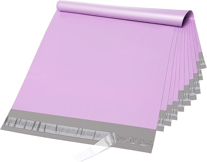 Fuxury Poly Mailers 14.5x19 Inch 200 Pcs, Waterproof Shipping Bags for Clothing, Strong Adhensive Shipping Envelopes for Small Business Suppliers, Self Seal Mailers Poly Bags Mailing Envelopes Purple