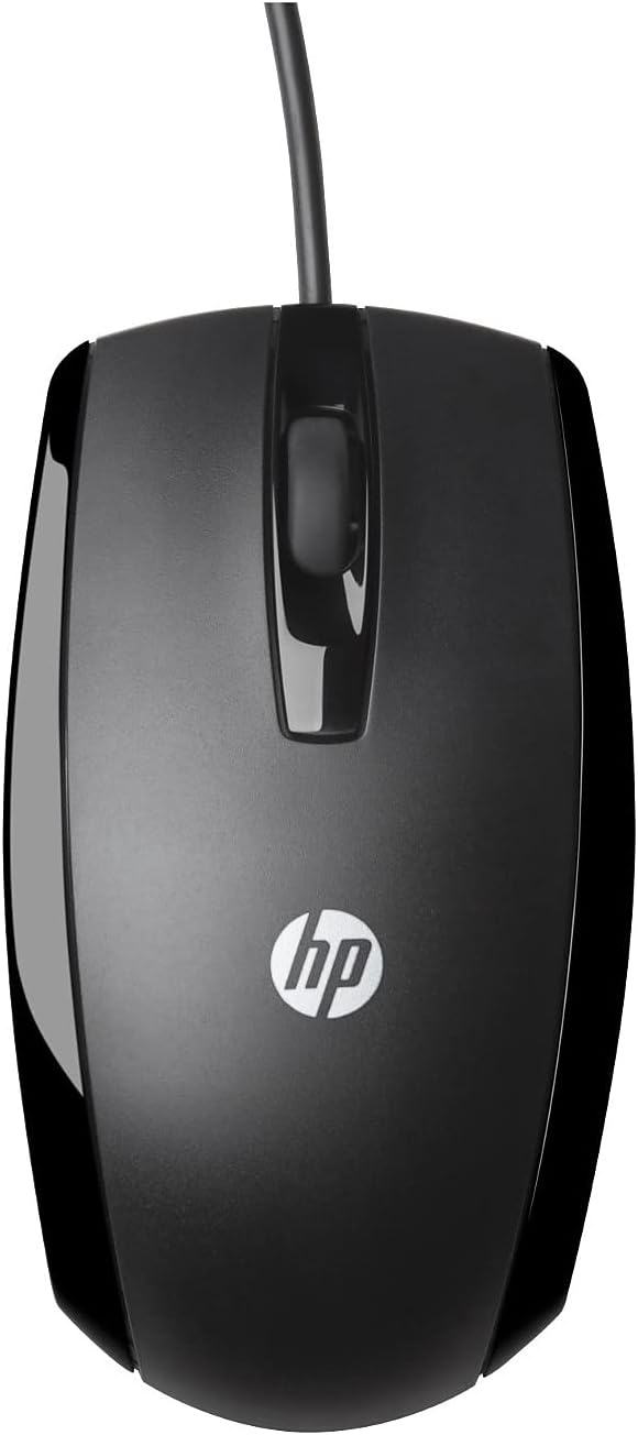 HP E5E76AA#ABA X500 - Wired USB Mouse for Windows PC Desktop, Laptop, Notebook, Mac, computerand Chromebook, for Righty or Lefty Use ,Black