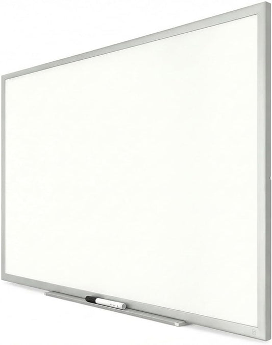 TRU RED Melamine Whiteboard | Dry Erase Board for Wall, White Board with Black Aluminum Frame, 4 ft x 3 ft, 1 Black Marker Included