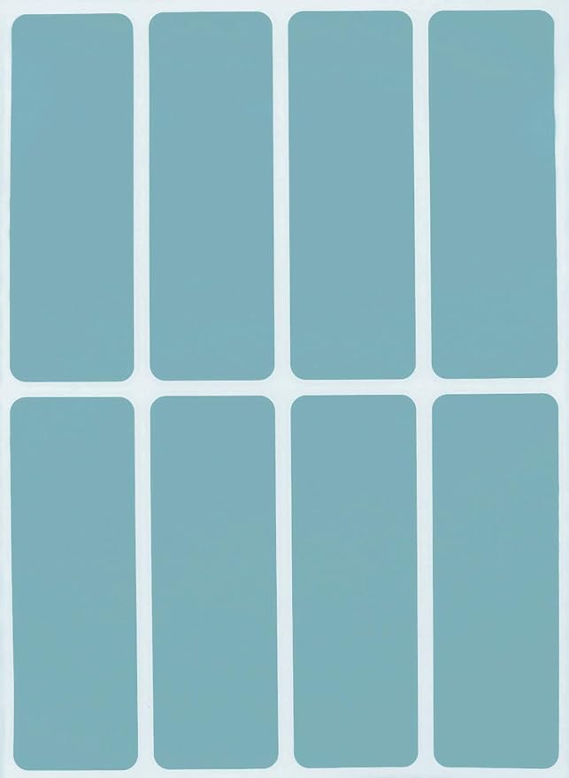 Royal Green Rectangular Coding Stickers Write on Labels for Organizing, Moving, & Mailing, 3x1 inch Stickers to Write On Tags for Home, Office, and School Projects, 40-Pack (Light Blue)