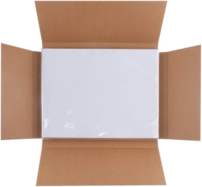 L LIKED 500 Sheet 8.5 x 11 Full Sheet Label, Matte, White Sticker Paper for Laser & Inkjet, Strong Adhesive (500 PCS)