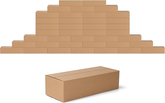 EdenseeLake 40 Pack 12x4x3 inches Shipping Boxes Small Cardboard Boxes for Packing, Moving, Mailing, Brown
