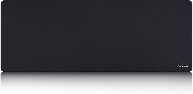 Senetem XXL Large Mouse Pad, Ultra-Smooth Gaming Mousepad, Non-Slip Rubber Base, Washable Surface Fits Wired & Wireless Mouse – Big & Long Keyboard Computer Black Mat for Desk, 31.5x15.7 in