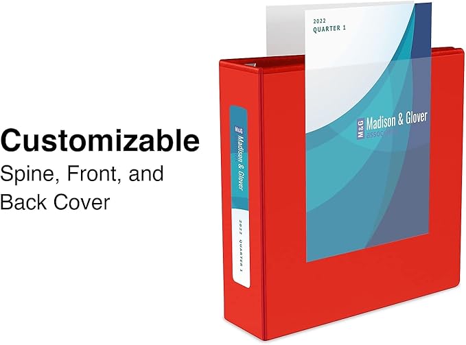 Staples Heavy-Duty 1.5-Inch D-Ring View Binder, Reinforced Spine, Holds Up to 350 Sheets, Red, for Office & School