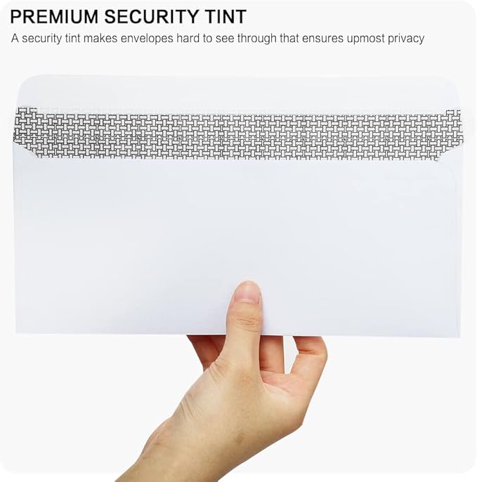 #9 Double Window Security Envelopes, HERKKA No.9 Double Window Business Envelopes Designed for Invoices and Business Statements - Number 9 Size 3 7/8 Inch X 8 7/8 Inch - 24 LB - 500 Pack