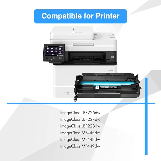 057 057H Black Toner Cartridge Replacement for Canon 057 057H CRG-057 for ImageCLASS MF445dw MF448dw LBP226dw LBP227dw MF449dw MF445 MF440 MF450 LBP220 LBP230 Laser Printer Ink (Black, 1-Pack)