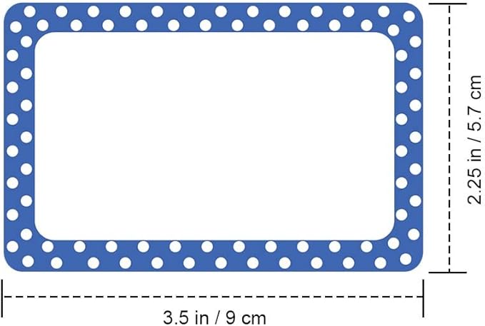 300 Cute Dot Name Tag Stickers Colorful Border Name Labels for School, Office, Home Can Be Used on Clothes, Storage Boxes, Packages - Updated Stronger Stickiness