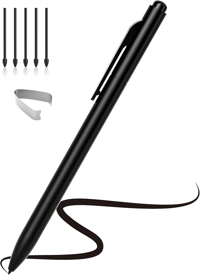 Ciscle Pen for Remarkable 2, Non-Magnetic Stylus with Eraser, 5 Tips | Battery-Free Design Offers 4096 Pressure Levels, Palm Rejection and Tilt Support for Smooth Writing, Drawing and Note-Taking