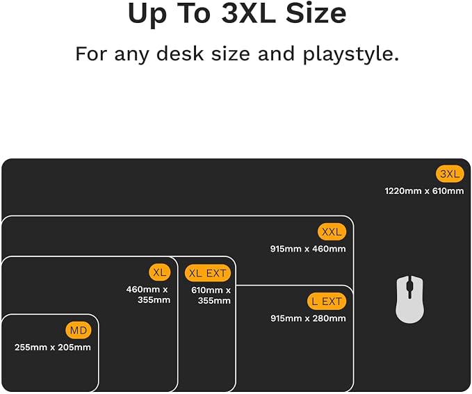 Glorious Gaming Mouse Pad GMP 2 - XL - Spill-Proof Mouse Pad, Optimised for All Gaming Sensors, Balanced Surface for Speed & Control, Durable Anti-fray Edges - 18" x 14" x 0.12" - Large Desk Mat
