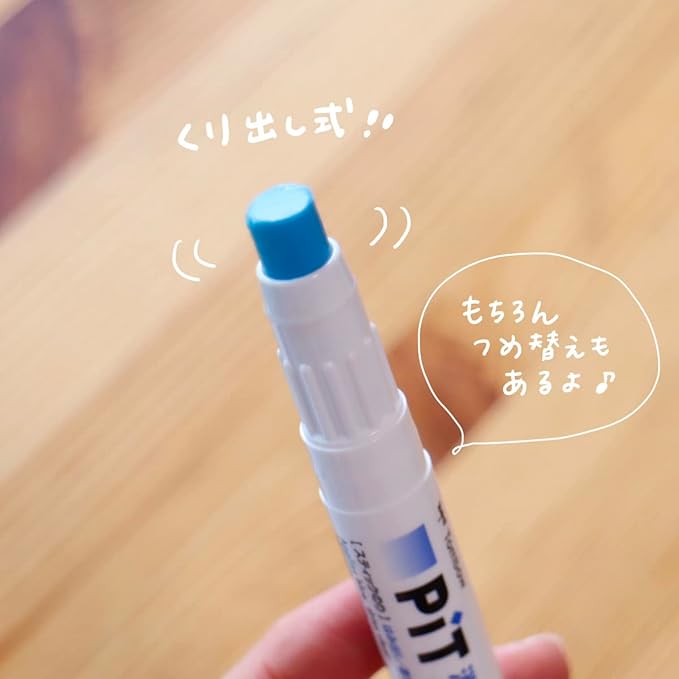 Tombow Stick, Glue Stick, Disappearing Color Pit Soromi (Fineness 0.3 inch (7.5 mm), Pen Type That can be Applied to fine Details, PT-PC