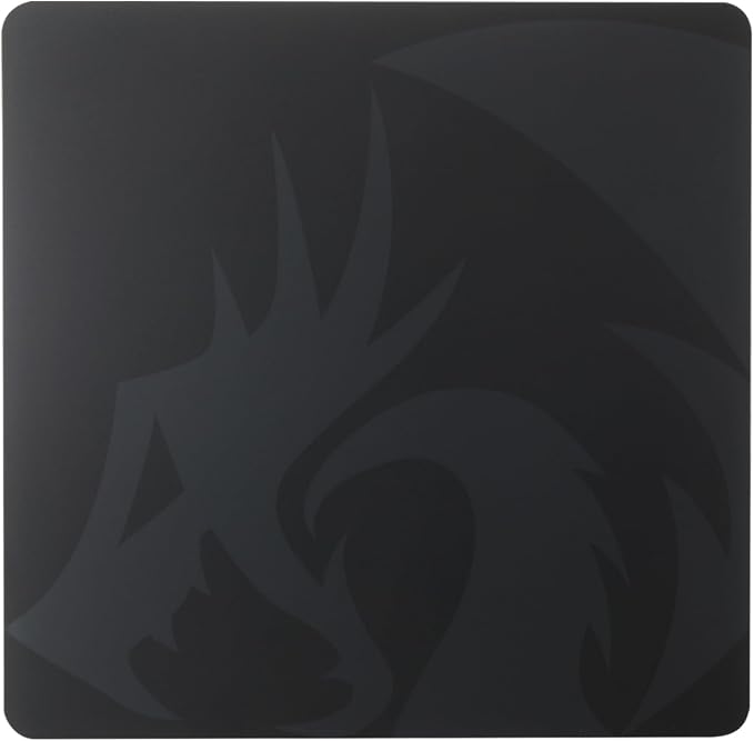 Redragon PG1M Glass Mouse Pad - Ultra-Smooth Precision Surface with Non-Slip Base, Easy to Clean, Hard Mousepad for Gaming - 13 x 13 x 0.15 inches, Black
