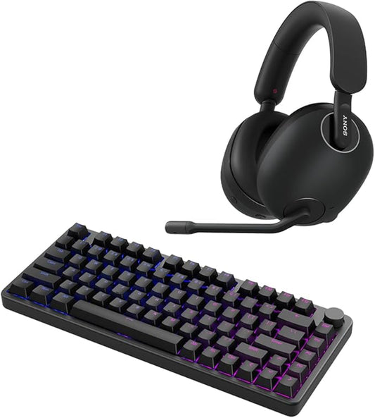 Sony INZONE H9 Wireless Noise Canceling Gaming Headset (Black) + Gaming Keyboard