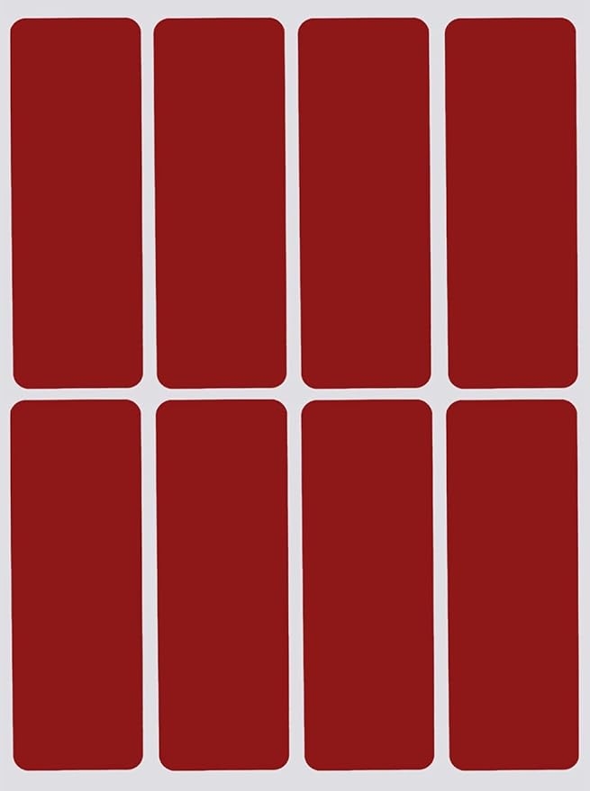 Royal Green Writable Blank Labels 1 x 3 inch (75mm x 25mm) Red Velvet Stickers for Labeling - 800 Pack