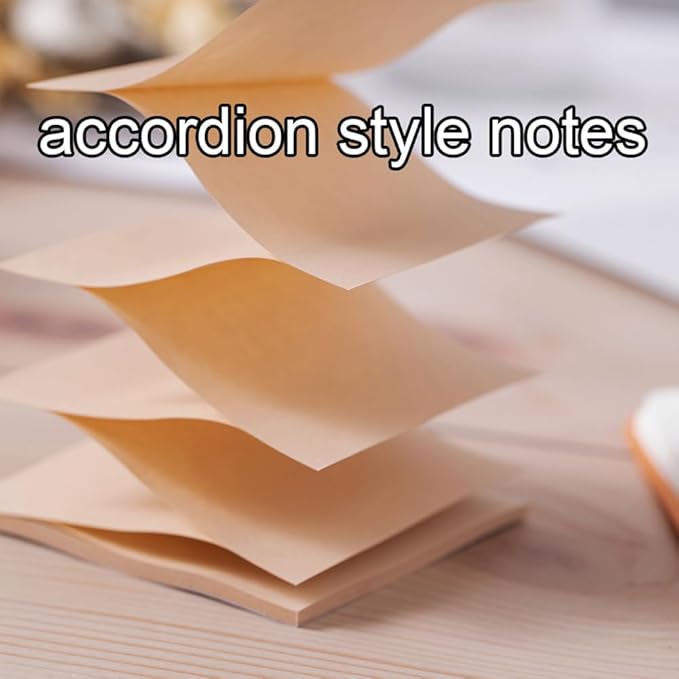 (54 Pack) Pop Up Sticky Notes Refill,3x3 in Popup Notepads,Accordion Stickies Super Sticking Power,Office School Memo Note Pads Vintage Colors,Post on Windows Doors,Recyclable,Easy to Write on