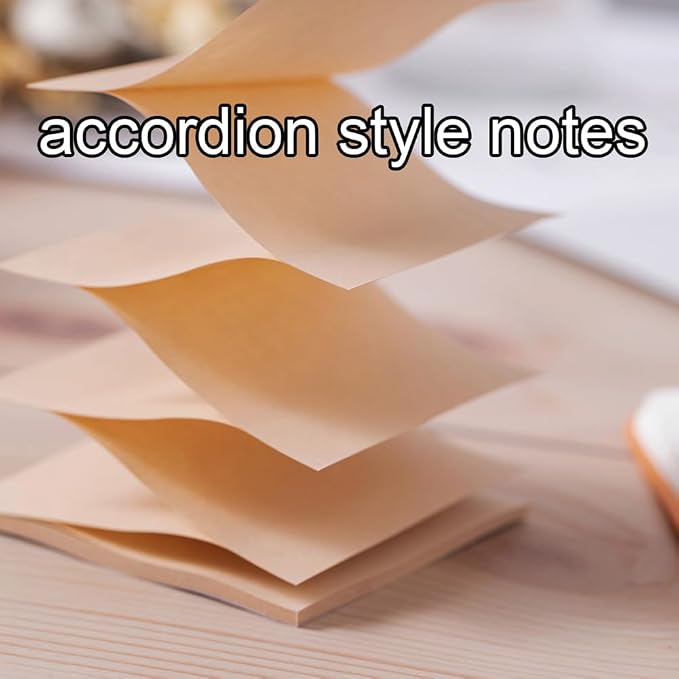 (9 Pack) Pop Up Sticky Notes Refill,3x3 in Popup Notepads,Accordion Stickies Super Sticking Power,Office School Memo Note Pads Vintage Colors,Post on Windows Doors,Recyclable,Easy to Write on