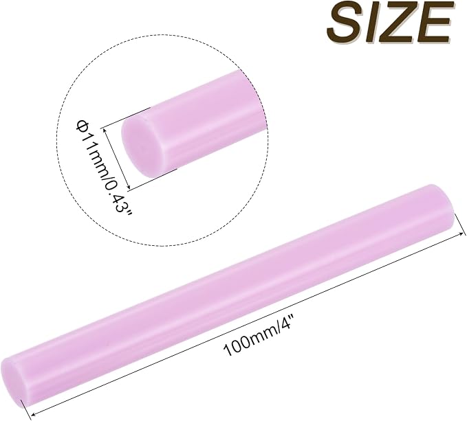uxcell 30pcs Mini Hot Glue Gun Sticks 4-inch x 0.43-inch High Sticky Large Hot Glue Sticks for Glue Gun, Light Pink