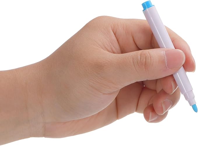PATIKIL Dry Erase Marker Pens Light Blue Ink Point with Eraser Cap 30Pcs | Marker Pens with Eraser Cap for Office Home Classroom, White Pen Rod