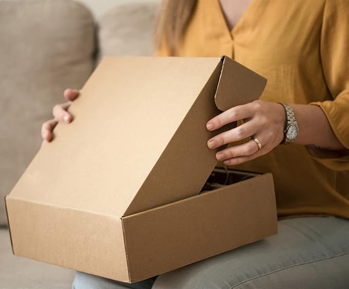 11x9x3 inch Shipping Boxes Pack of 25, Brown Corrugated Cardboard Mailers | Kraft Mailer Box for Packaging and Shipping Small Business, DIY Cardboard Mailing Box for Birthday Wedding Party Gift Giving