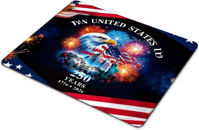 Eagle and Flag Mousepad Non-Slip Rubber Base Mouse Pads for Computers Laptop
