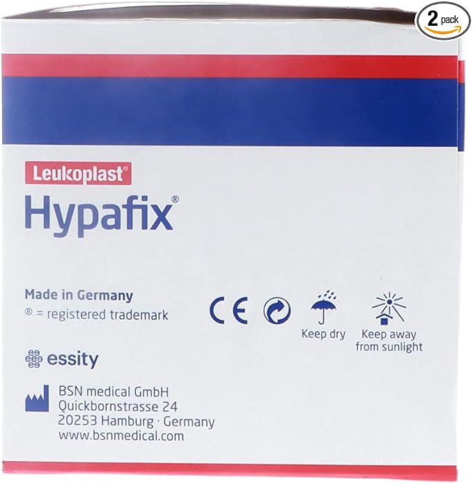 Hypafix Dressing Retention Tape 2 Inch x 10 Yards - Pack of 2 Rolls, Original Version