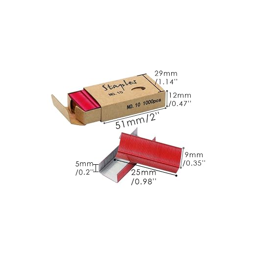8000 No.10 Staples #10 Colored Staples | Mini Stapler Refill, Smaller Than Standard Staple