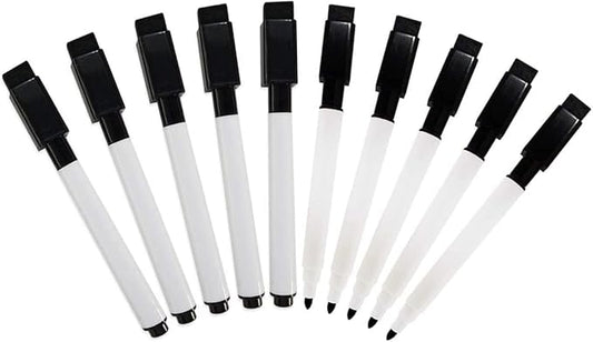 Flexible Magnets Dry Erase Markers - Magnetic Whiteboard Markers with Cap Mounted Eraser - Markers For Dry Erase Board - Fine Tip Marker For Whiteboard Low Odor (100)