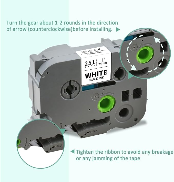 12-Pack 24mm 0.94" Multi-Color Compatible for Brother P Touch Label Tape