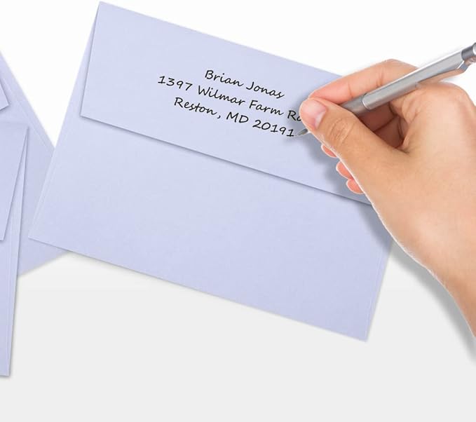 LUXPAPER A7 Invitation Envelopes for 5 x 7 Cards in 80 lb. Lilac, Printable Envelopes for Invitations, w/Peel and Press Seal, 1000 Pack, Envelope Size 5 1/4 x 7 1/4 (Purple)