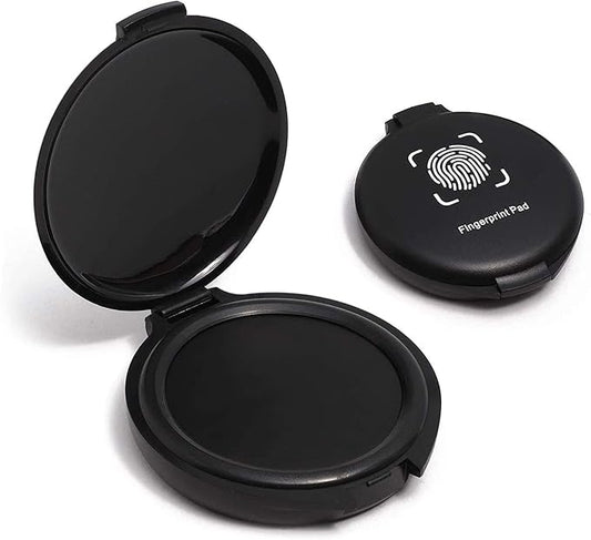 1 Pack Thumbprint Fingerprint Ink Pad Stamp Pad for Notary Supplies Identification Security ID Fingerprint Cards Law Enforcement Fingerprint Black Stamp Ink pad