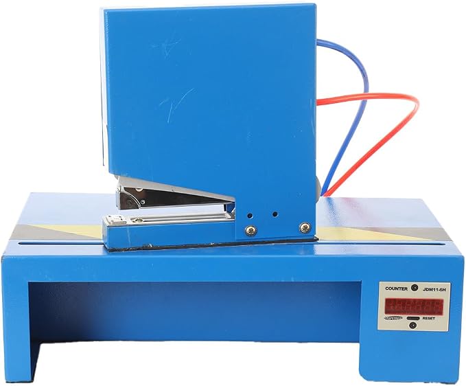 Heavy Duty Smart Dual Head Binder for Office, Electric Smart Stapler Multi-Function Induction Two Head Automatic Pneumatic Binding Machine with Adjustable Spacing 2.5-30cm for Packaging, Print