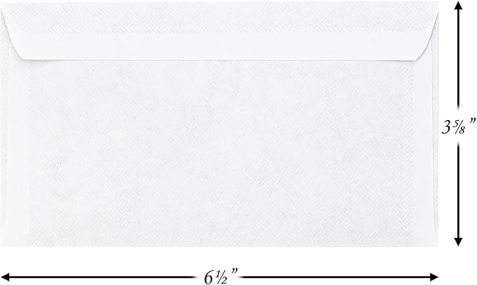 Mead #6-3/4 Envelopes, 3-5/8" x 6-1/2", Security Printed Lining for Privacy, Press-It Seal-It Self Adhesive Closure, White All-Purpose 20-lb Paper Mailing Envelopes, 500 Count (742021)