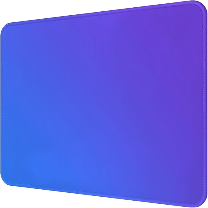 Premium Mouse Pad with Stitched Edges – 10.2 x 8.3 in | Smooth, Washable Mat with Non-Slip Base | Personalized Cute MousePads for Laptop, Computer, Office, Home (Blue-Purple Gradient)