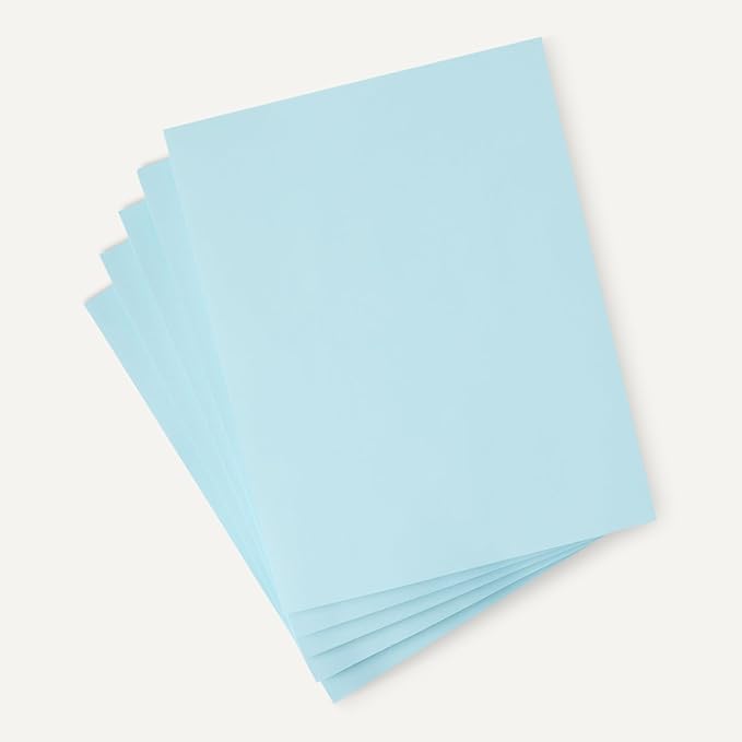 Amazon Basics 30% Recycled Color Copy Paper, 8.5" x 11", 20lb, Pastel Blue, 500 Sheets (Pack of 3)
