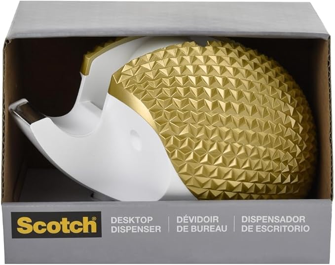 Scotch Desktop Tape Dispenser, Black, 2.7 in. x 2.7 in. x 6.4 in., 3 Tape Dispensers