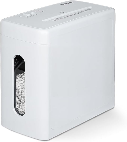 Wingwise Ultra Low Noise 40dB Paper Shredder for Home Office White | 10 Sheets, P-4, Cross Cut, 10 Mins Runtime, 2.6 gal