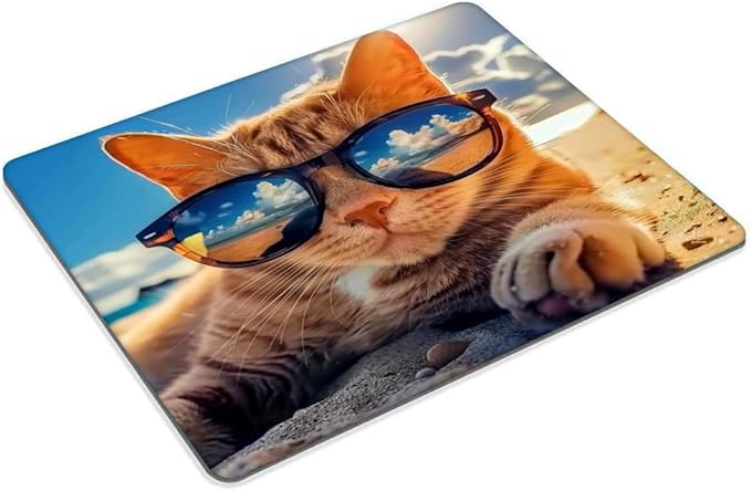 Sunshine Beach Cat Cases Mouse pad Non-Slip Rubber Base Mouse Pads for Computers Laptop Office Desk Accessories Mouse pad
