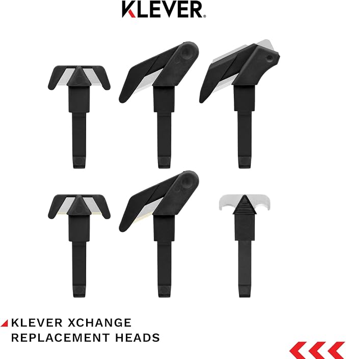 XChange Box Cutter, Klever Kutter Package Opener Wide Cut Head, Ergonomic Soft Touch Handle Utility Knife, Cuts Thicker Substrates, Boxes, Film, Tape and More, Red, 10 Pack (KCJ-XC-30R)