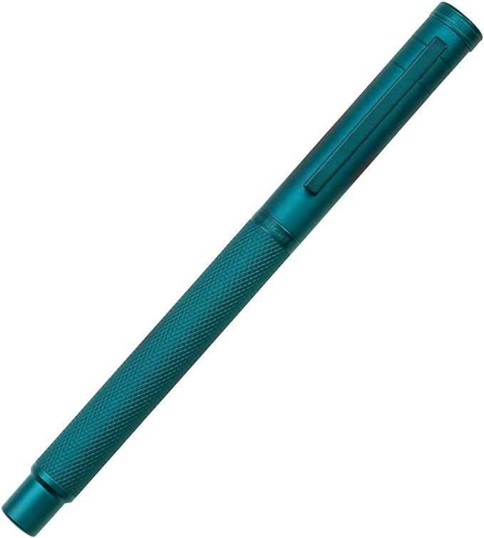 Asvine Dark Green Forest Fountain Pen Extra Fine Nib Classic Design with Converter and Metal Pen Case Set