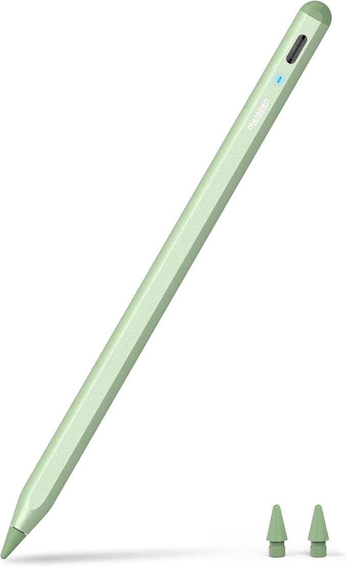 Metapen Pencil A8 for Apple iPad 2018-2026, (2X Faster Charge), Tilt Sensitivity, Pixel Precision, Stylus Pen for iPad 11/10/9/8/7/6th Gen, Pro 12.9/11/13-inch M4, Air 3/4/5/M2/M3, Mini 5/6th, Green