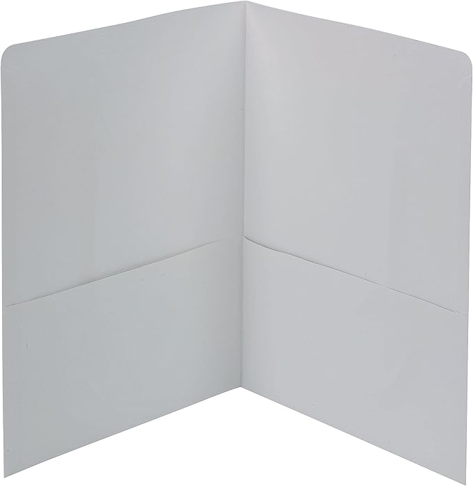 Smead Two-Pocket Heavyweight Folder, Letter Size, White, 25 per Box (87861)