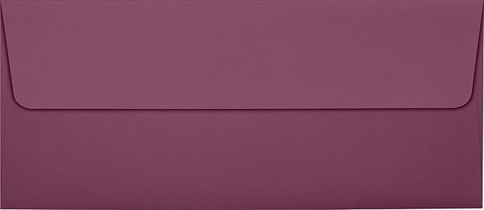 LUXPaper #10 Business Envelopes | Peel & Press | 4 1/8" x 9 1/2" | Vintage Plum | 80lb. Text | 1,000 Qty