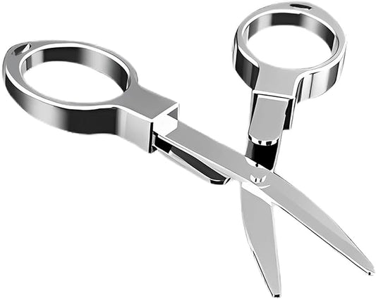 Folding scissors,TSA-Compliant and Portable,Compact enough to fit in your purse,Safe Portable Travel,small,Stainless Steel Retractable Scissors,fishing scissors,1 Pcs